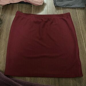 Burgundy skirt